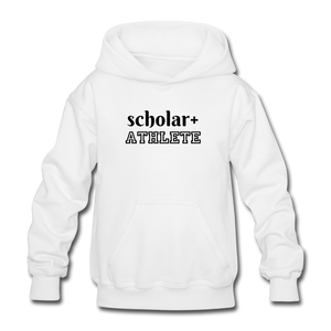 Open image in slideshow, Scholar + Athlete Youth Hoodie - white
