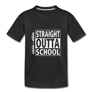 Open image in slideshow, Straight Outta School-White letters - black
